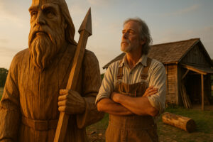 Colorful and unusual sculptures along a highway showcasing quirky roadside attractions in the U.S.