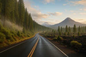 Lush forest scene featuring a secluded cascade surrounded by moss-covered rocks, capturing the beauty of hidden waterfalls in Oregon.