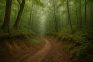 Hikers walking along tree-lined paths and old trading routes that reflect the spirit of the Hidden Historic Trails Midwest.