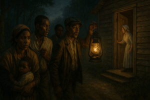 Hikers walking along tree-lined paths and old trading routes that reflect the spirit of the Hidden Historic Trails Midwest.