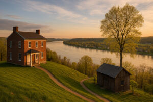 Hikers walking along tree-lined paths and old trading routes that reflect the spirit of the Hidden Historic Trails Midwest.