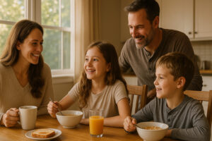 Peaceful main street with rustic shops and old brick buildings capturing the charm of a small town in Tennessee.