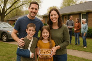 Peaceful main street with rustic shops and old brick buildings capturing the charm of a small town in Tennessee.