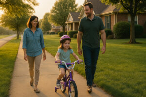 Peaceful main street with rustic shops and old brick buildings capturing the charm of a small town in Tennessee.