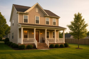 Peaceful main street with rustic shops and old brick buildings capturing the charm of a small town in Tennessee.