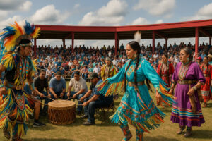 Scenic view of Lake Traverse Reservation showcasing serene waters, lush green shoreline, and natural beauty highlighting Native American heritage.