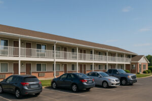 Seasons Inn Traverse City with cozy exterior, nearby lake views, and inviting atmosphere for travelers visiting northern Michigan.