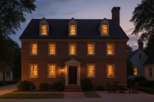 Williamsburg Virginia travel guide image showing Colonial streets, historic buildings, and visitors exploring cultural landmarks.