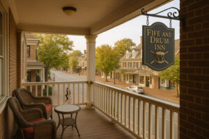 Charming Williamsburg bed and breakfast with colonial-style architecture, cozy rooms, and a welcoming garden setting.