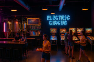 Vineyards and tasting rooms at Williamsburg wineries surrounded by rolling hills and sunshine in Virginia’s wine country.