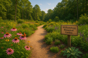 “Charming cobblestone alley and secret courtyard representing hidden gems in Williamsburg VA, showcasing the town’s lesser-known historic spots.