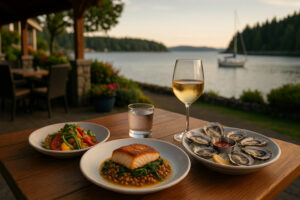 Waterfront dining with scenic views at Port Ludlow restaurants and dining