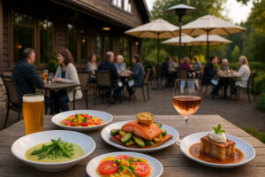 Waterfront dining with scenic views at Port Ludlow restaurants and dining