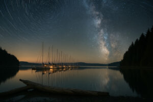 Sunrise over the marina and mountains highlighting photography spots port ludlow along the peaceful waterfront