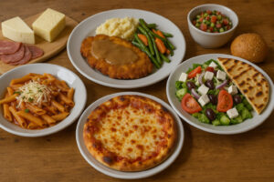 Outdoor dining scene along the river showing best places to eat in Bellows Falls with cozy cafés and local restaurants