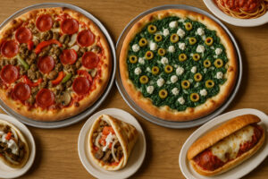 Exterior view of Athens Pizza Bellows Falls with welcoming storefront and local dining atmosphere