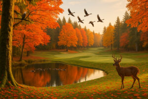 Sunny marina view and blooming coastal trails showing the best time to visit Port Ludlow during its vibrant spring and summer seasons.