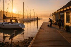 Travelers kayaking, hiking, and exploring scenic coastal trails while enjoying the top things to do in Port Ludlow, Washington.