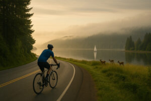 Travelers kayaking, hiking, and exploring scenic coastal trails while enjoying the top things to do in Port Ludlow, Washington.