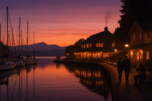 Travelers kayaking, hiking, and exploring scenic coastal trails while enjoying the top things to do in Port Ludlow, Washington.