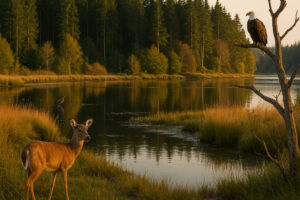 Travelers kayaking, hiking, and exploring scenic coastal trails while enjoying the top things to do in Port Ludlow, Washington.