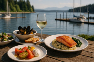 Travelers kayaking, hiking, and exploring scenic coastal trails while enjoying the top things to do in Port Ludlow, Washington.