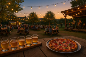 Waterfront dining scene showcasing fresh seafood and local cuisine at popular restaurants in Port Ludlow, Washington.
