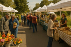 Waterfront dining scene showcasing fresh seafood and local cuisine at popular restaurants in Port Ludlow, Washington.