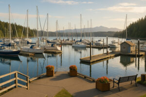 Hikers, kayakers, and nature lovers exploring forests, trails, and beaches during outdoor adventures in Port Ludlow, Washington.