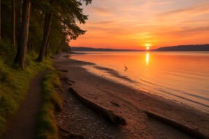 Hikers, kayakers, and nature lovers exploring forests, trails, and beaches during outdoor adventures in Port Ludlow, Washington.