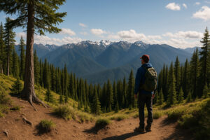 Hikers, kayakers, and nature lovers exploring forests, trails, and beaches during outdoor adventures in Port Ludlow, Washington.