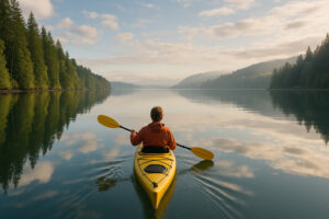 Hikers, kayakers, and nature lovers exploring forests, trails, and beaches during outdoor adventures in Port Ludlow, Washington.