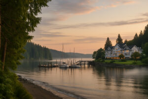 Hikers, kayakers, and nature lovers exploring forests, trails, and beaches during outdoor adventures in Port Ludlow, Washington.