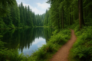 Hikers, kayakers, and nature lovers exploring forests, trails, and beaches during outdoor adventures in Port Ludlow, Washington.
