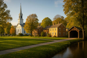 Charming small-town streets, historic buildings, and scenic countryside featured in the North Bennington travel guide.