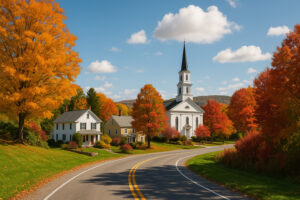 Charming small-town streets, historic buildings, and scenic countryside featured in the North Bennington travel guide.