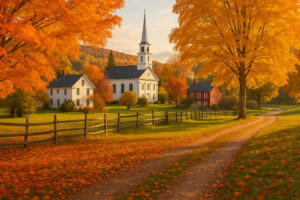 Charming small-town streets, historic buildings, and scenic countryside featured in the North Bennington travel guide.