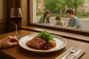 Cozy caf&eacute; setting with locals enjoying hearty meals and farm-to-table dishes at the best local eats in North Bennington.