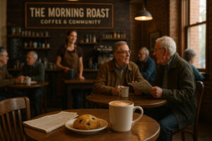 Cozy caf&eacute; setting with locals enjoying hearty meals and farm-to-table dishes at the best local eats in North Bennington.