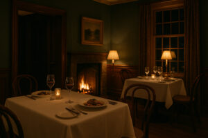 Cozy caf&eacute; setting with locals enjoying hearty meals and farm-to-table dishes at the best local eats in North Bennington.