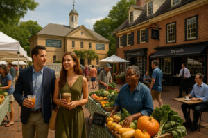 Visitors exploring historic streets and attractions while enjoying fun things to do in Williamsburg VA this weekend.