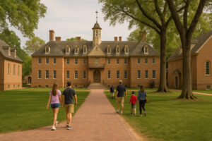 Visitors exploring historic streets and attractions while enjoying fun things to do in Williamsburg VA this weekend.