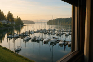 Scenic coastal road and forested landscape perfect for exploring scenic day trips from Port Ludlow, Washington.