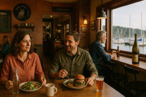 Scenic coastal road and forested landscape perfect for exploring scenic day trips from Port Ludlow, Washington.