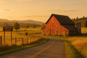 Scenic coastal road and forested landscape perfect for exploring scenic day trips from Port Ludlow, Washington.