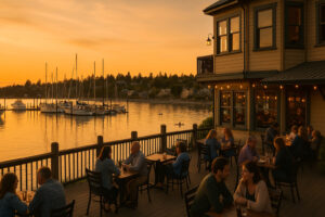 Scenic coastal road and forested landscape perfect for exploring scenic day trips from Port Ludlow, Washington.