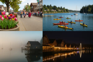 Scenic coastal road and forested landscape perfect for exploring scenic day trips from Port Ludlow, Washington.