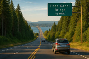 Waterfront view of the marina and the Inn at Port Ludlow, one of the best hotels in Port Ludlow, Washington.