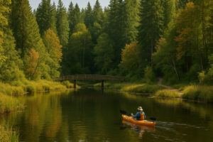 Waterfront view of the marina and the Inn at Port Ludlow, one of the best hotels in Port Ludlow, Washington.