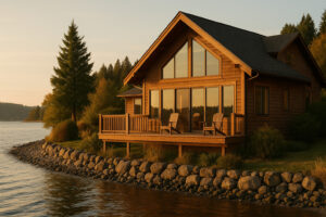 Waterfront view of the marina and the Inn at Port Ludlow, one of the best hotels in Port Ludlow, Washington.